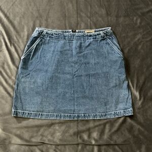 Chamonix High-Waisted Jean Denim Miniskirt Zip Back Size 16